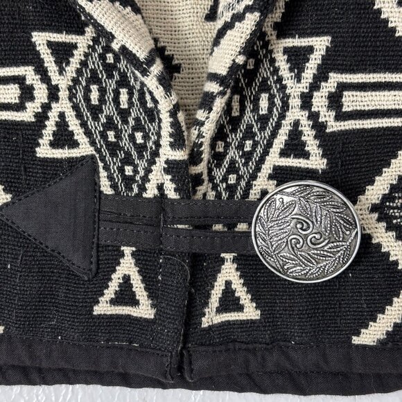 80s Vtg Pier One Imports Passports Southwest Western Aztec Crop Jacket - Picture 7 of 9